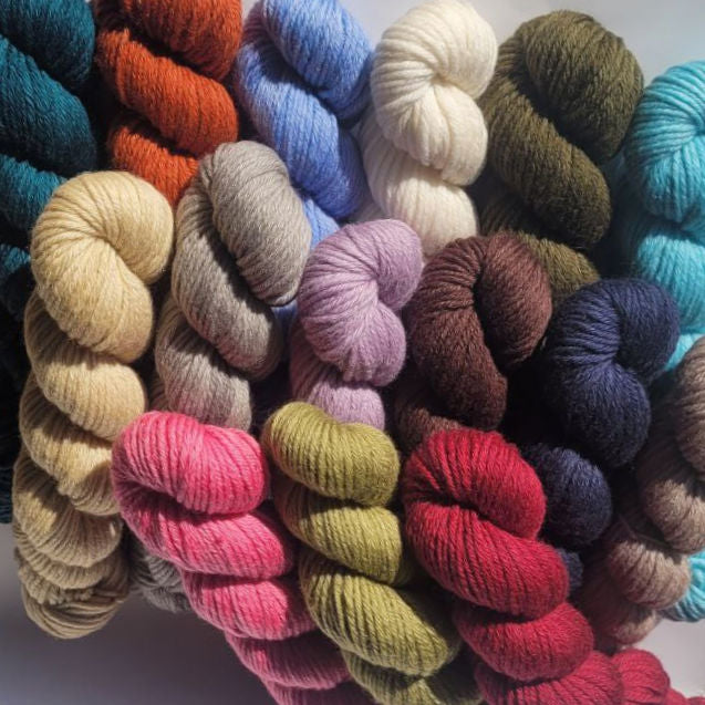 15 beautifully coloured 50g skeins